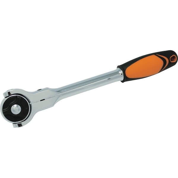 3/8" Dr 72 Tooth Swvl Head Qck Release Ratchet, 9"L, Comfort Grip Hndl